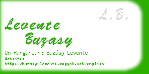 levente buzasy business card