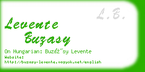 levente buzasy business card